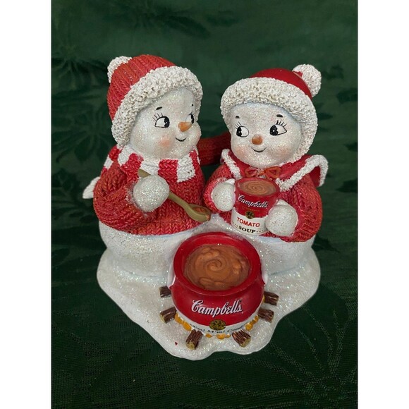 Campbell’s Soup “A BLIZZARD OF HOLIDAY TASTE” Figurine #1644 Love Warms the Soul - Picture 5 of 8